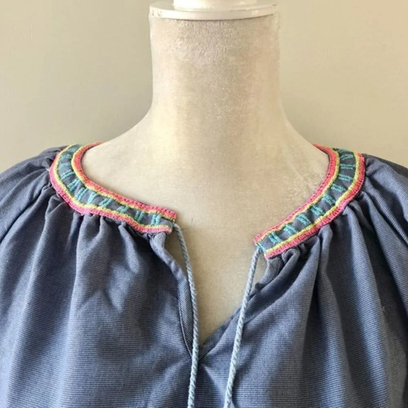 Rebellion Embroidered Tunic Top S - Picture 2 of 6